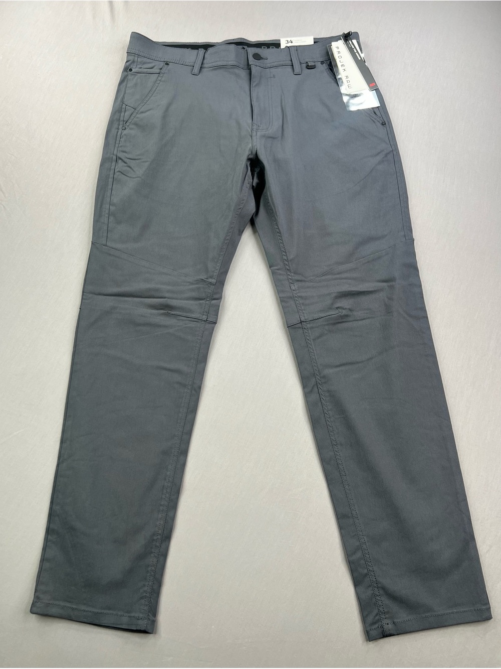 PROJEK RAW MENS BUNGEE FLEX CLASSIC FIT GRAY CHINO PANTS